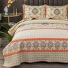 Bohemian Queen Size Quilt Set 3 Pieces 1 Quilt, 2 Shams Lightweight Nordic Bedding for All Seasons - 2 of 2