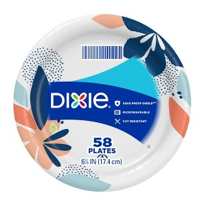 Dixie Everyday 6 7/8" Paper Plates - 58ct - 1 of 4