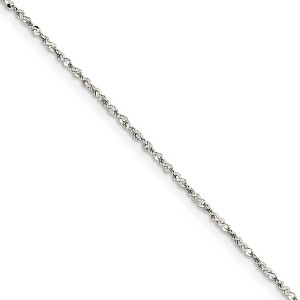 Black Bow Jewelry 1mm, Sterling Silver, Twisted Serpentine Chain Necklace - 1 of 4
