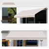 VisioGear Retractable Awning, 8'*7' Patio Awnings with Manual Crank Handle for Deck, Yard, Beige & White, 98.5"*78.75"*49.2" - 4 of 4