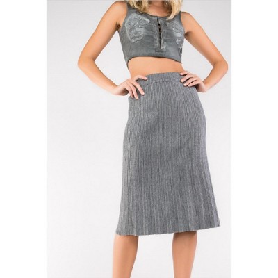 Women's Sweater Midi Skirt - POL