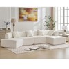 140'' Boucle Modern Minimalist L-Shaped Modular 4-Seater L-Shaped Sectional Sofasa with Chaise, Free Combination and No Assembly Required - 4 of 4