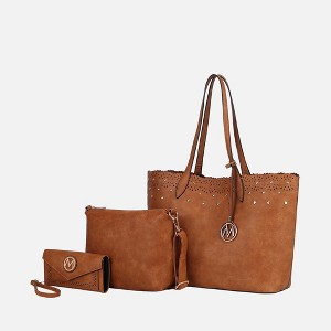 MKF Collection Mariahna 3-Piece Set – Shopper Tote, Crossbody Bag, and Wristlet Wallet Purse by Mia K - 1 of 4