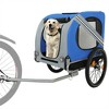 XINGHANZHENXUAN Large Folding Bike Trailer for Dogs, All-Terrain Pet Carrier for Cycling, Jogging, Camping, Outdoor Adventures - 2 of 4