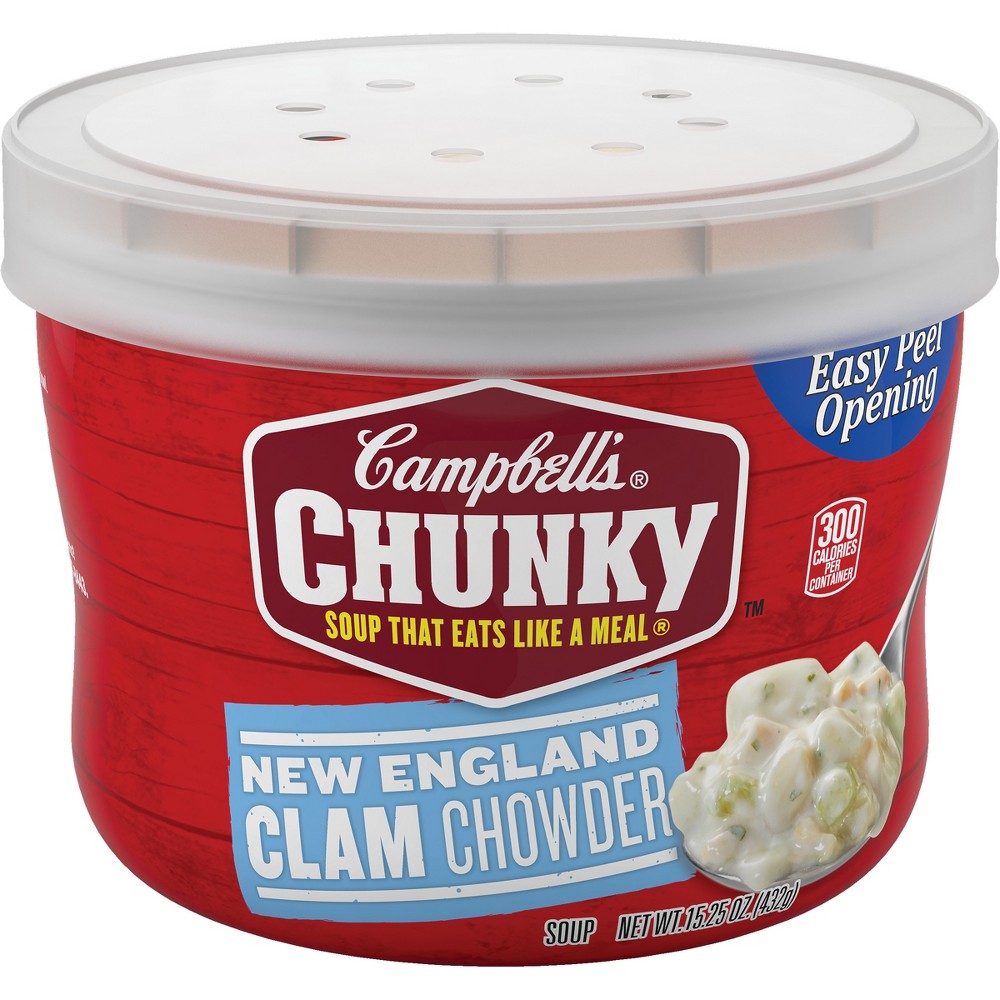 UPC 051000148773 product image for Campbell's Chunky New England Clam Chowder Soup Microwaveable Bowl 15.25oz | upcitemdb.com