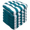 Havana Stripe Patio Cushions Outdoor Chair Pads Thick Fiber Fill Tufted 19" x 19" by Sweet Home Collection® - 3 of 4
