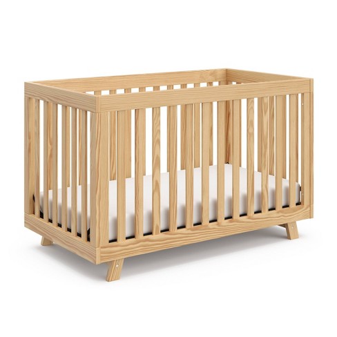 Baby crib natural store wood