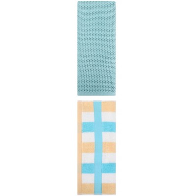 REGALWOVEN Cotton Soft Absorbent Bathroom Hand Towel for Kitchen Hotel and Spa 13" x 30"/13" x 29" 2 Pcs