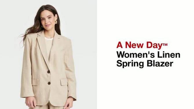Women's Linen Spring Blazer - A New Day™, 2 of 13, play video