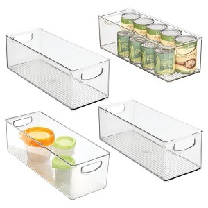 iDesign Plastic Stackable Pantry Bin with Handles - Set of 4 - Clear, USA Made - 1 of 4
