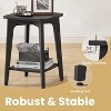 Modern Square Side Table with Lower Shelf, 2-Tier Small End Table/Nightstand, Space-Saving 15.7x15.7x21.5 Inch - 4 of 4