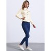 INSPIRE CHIC Women's Button Front Stand Collar Long Sleeve Jean Jackets with Pockets - 4 of 4