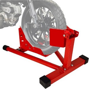 Motorcycle Wheel Chock, Heavy-Duty 1,500 lb Capacity, Fits 16–21 Inch Tires, For Trailers and Garage Use, Dirt Bikes, Cruisers, ATVs - 1 of 4