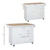 Kitchen Island with Dropleaf Top, Towel and Spice Rack - 4 of 4