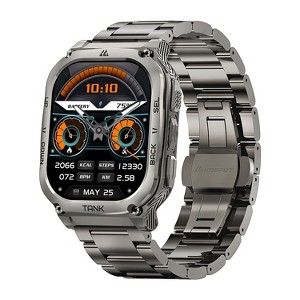 KOSPET® TANK M3 Special Edition 1.96-In.-AMOLED Smartwatch with Stainless Steel Band - 1 of 4