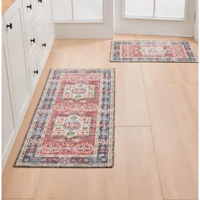 Great Bay Home Vintage Distressed Washable Area Rug