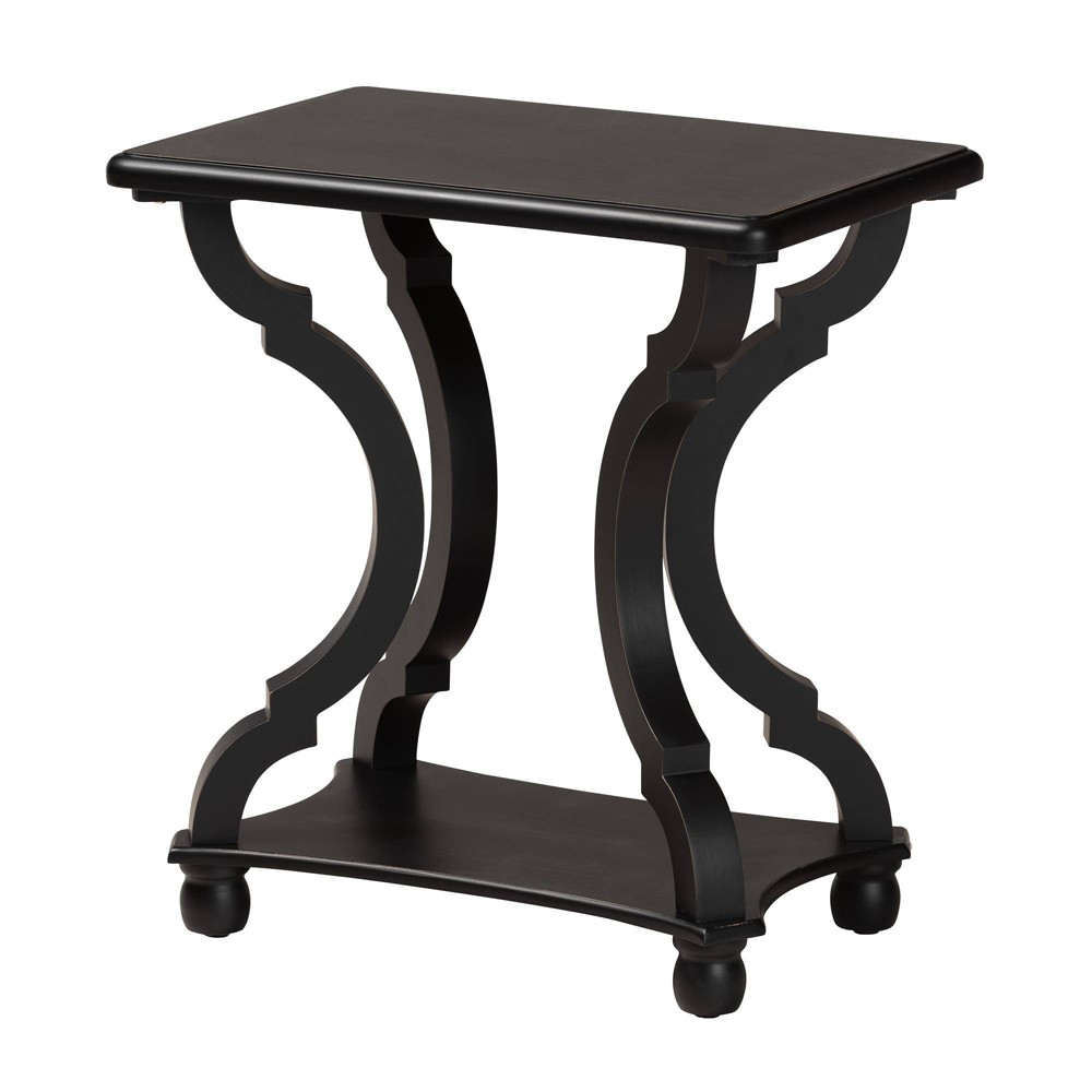 Photos - Dining Table Cianna Wood End Table Black - Baxton Studio