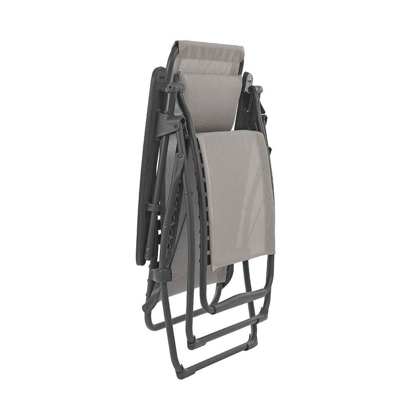 Lafuma Futura Zero Gravity Outdoor Steel Lawn Recliner Chair, Seigle (2 Pack), 3 of 5