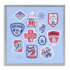 Stupell Industries Dog Ski Tickets Placement Framed Giclee Art - 1 of 4