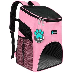 PetAmi Small Dogs Cats Backpack Carrier, Airline Approved Pet Ventilated Safety Strap Buckle for Hiking Travel Camping Outdoor - 1 of 4