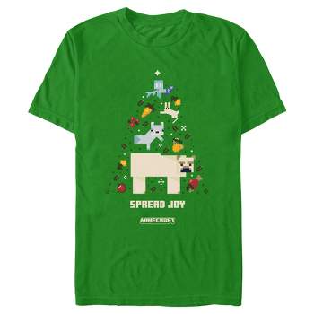 Men's Minecraft Spread Joy Christmas Tree T-Shirt