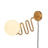 Storied Home Metal and Glass Wall Sconce with Glass Orb Globe, Gold Finish and Frosted White - 4 of 4