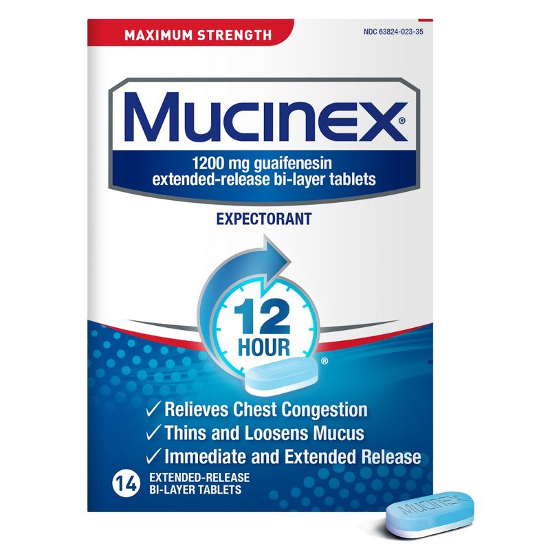  Mucinex Max Strength 12Hour Chest Congestion Medicine - Tablets, 1 of 13
