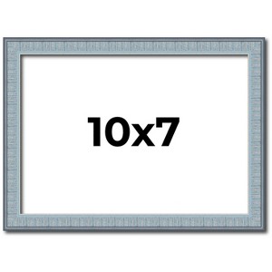 PosterPalooza | Photo Size Textured Blue Picture Frame - UV Acrylic, Foam Board Backing, Hanging Hardware - 1 of 4