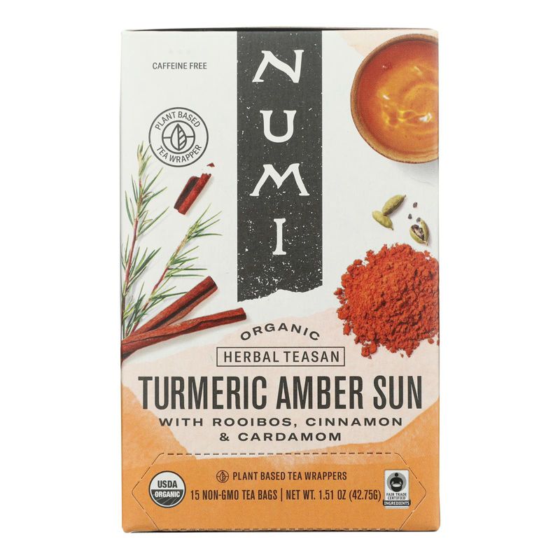 Numi Turmeric Amber Sun Tea - Case of 6/15 Bags, 2 of 7