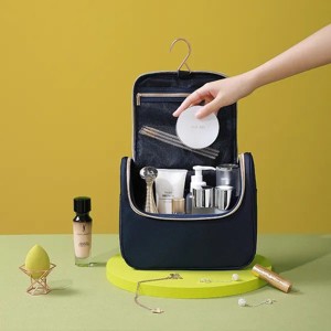 Racxily Handicular cosmetic bag large -capacity Portable solid color hook toile bag - 1 of 4