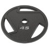 Sapphtopaz Olympic Cast Iron Flat Weight Plates for Barbell, 2-Inch Barbell Plates for Weightlifting and Strength Training in Home & Gym - 4 of 4