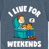 Boys' - Garfield - I Live For Weekends Short Sleeve Graphic T-Shirt - 2 of 4