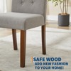 Upholstered Dining Chairs Set of 2, Modern Fabric Kitchen Side Chairs with Sturdy Wood Legs,Rubber Frame,Sleek Parsons Design - 4 of 4