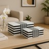 Modern Decorative Boxes for Home Decor - Jewelry Boxes and Storage Boxes with Lid for Keepsakes and Accessories - Set of 2 - 6" Black & White - 2 of 4