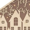 HomeRoots 35" X 17" Beige Fabric And Wood Joy to the World Christmas Lighted Advent Calendar Wall Decor - 4 of 4