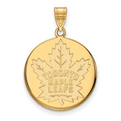 Black Bow Jewelry 14k Yellow Gold Toronto Maple Leafs NHL Large Pendant
