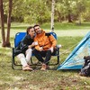 Resenkos Double Folding Camping Chair, Loveseat For 2 Adults, Portable Camping Couch With Wood Armrest & Cupholders, - 3 of 4