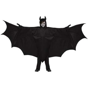 Fun World Kids' Wicked Wing Bat Costume - Size 6-14 - Black