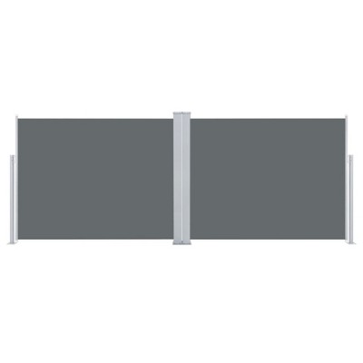 Anthracite Polyester Retractable Side Awning Privacy Screen