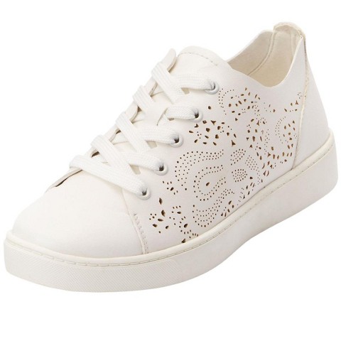 Женские кроссовки Comfortview The Leanna Sneaker - 8 W, White (Wide Widths Available)