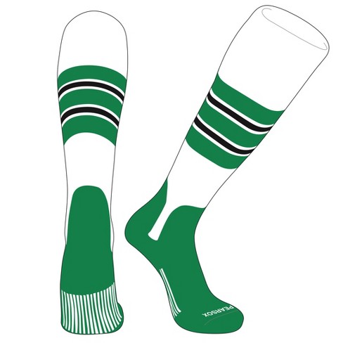 Chaussettes De Baseball TCK Stirrups - Taille L (7in) - Kelly Green Et Noir - NEUF