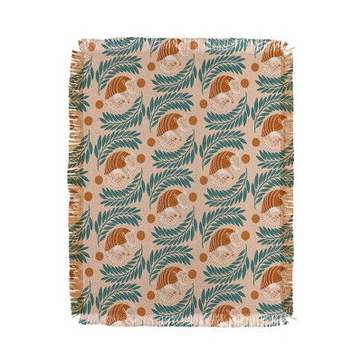 Jessica Molina Sleepy Armadillo Burnt Orange Woven Throw Blanket - Deny Designs
