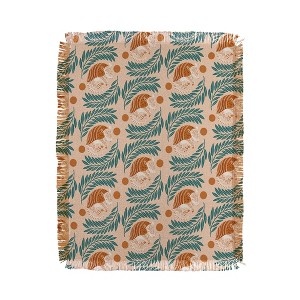 Jessica Molina Sleepy Armadillo Burnt Orange Woven Throw Blanket - Deny Designs - 1 of 4