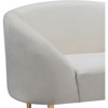 Ritz Velvet Accent Chair in Cream and Gold-Meridian Furniture - 4 of 4