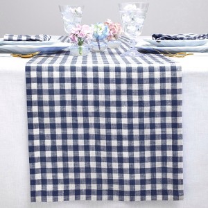 Solino Home Linen Gingham Check Table Runner - 1 of 4