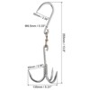 Unique Bargains Carbon Steel Swivel Corrosion-resistant Three-Prong Meat Hooks 3 Pcs - 2 of 4