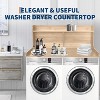 1 Mdf Tall Washing Machine Rack,3-Tier Washer Dryer Countertop with Edge Rails, for Folding Clothes, Washer and Dryer Topper with Non-Slip Pad - 3 of 4