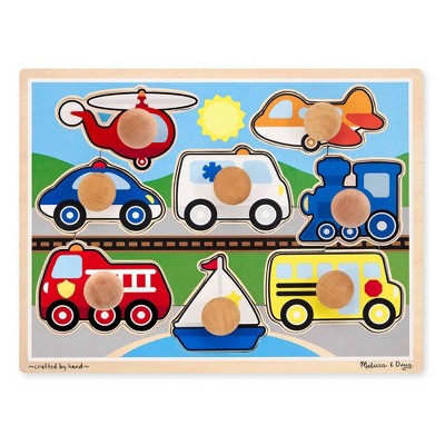 Melissa & Doug Vehicles Jumbo Knob Puzzle- 8pc