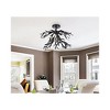 Elegant Lighting Priscilla 23 inch flush mount in black - 2 of 4