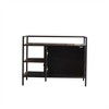 Metal Wood Sturdy Structure Large Pet Crate Nightstand Easy Assembly Litter Box Enclosure Storage Cabinet Cat Litter Box Enclosure Furniture - 3 of 4
